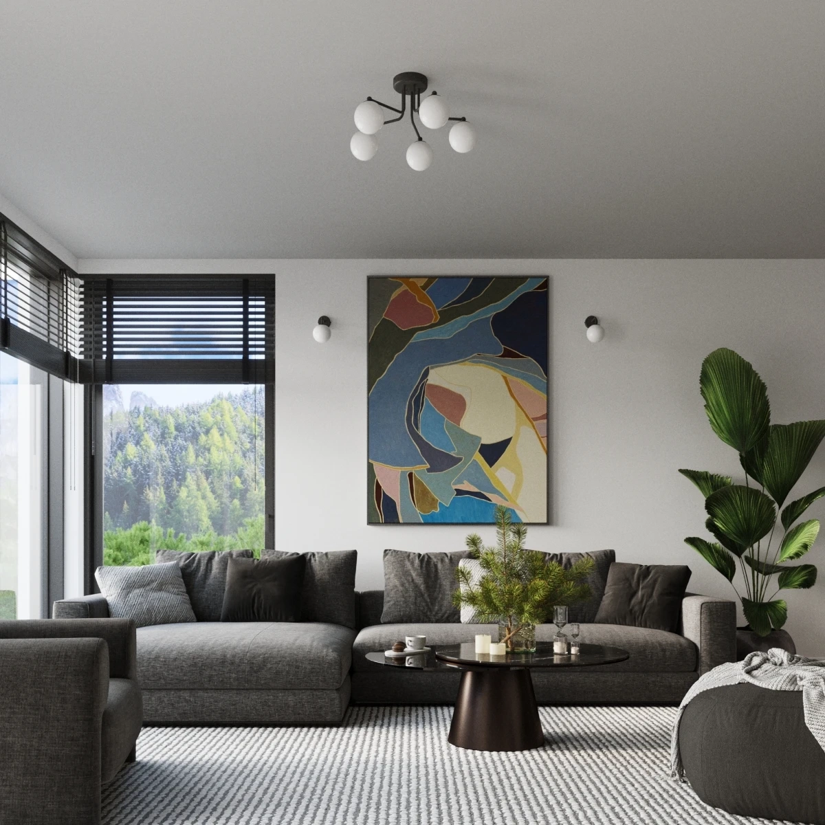 Chandelier ASTRAL 3 black