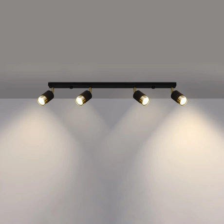 Ceiling lamp NERO 4 black/golden