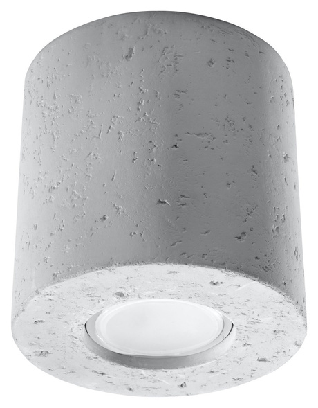 Ceiling lamp ORBIS concrete + 1x LED Bulb GU-10 4000K Cool White 7W 630lm