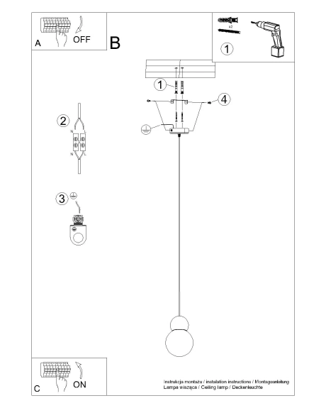 Pendant lamp PEKKA 1 white/natural wood