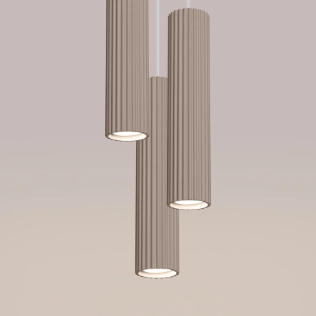 Pendant lamp KARBON 3P taupe