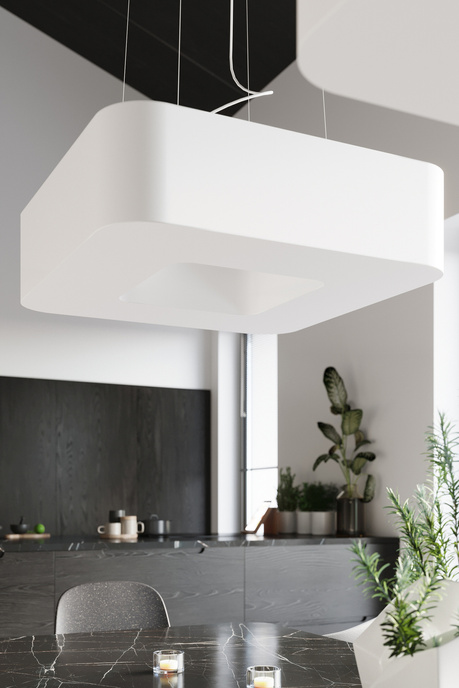 Chandelier URANO 60 white + 8x LED Bulb E27 3000K Warm 7.5W 620lm