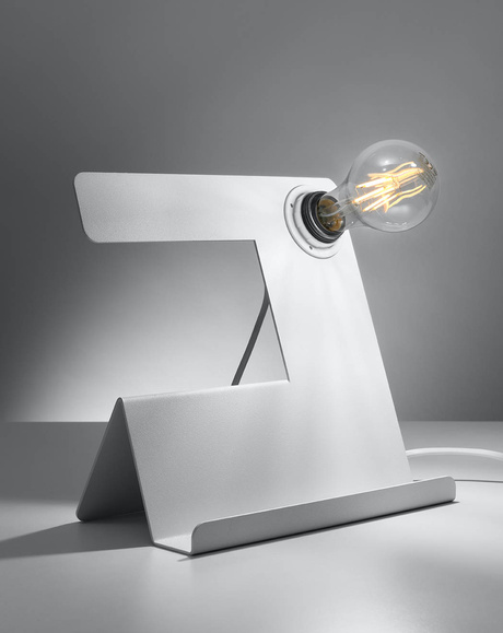 Desktop lamp INCLINE white + 1x LED Bulb E27 3000K Warm 7.5W 620lm