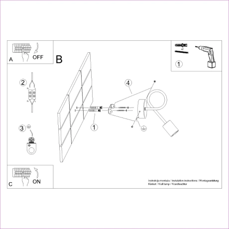 Wall lamp EMBER white