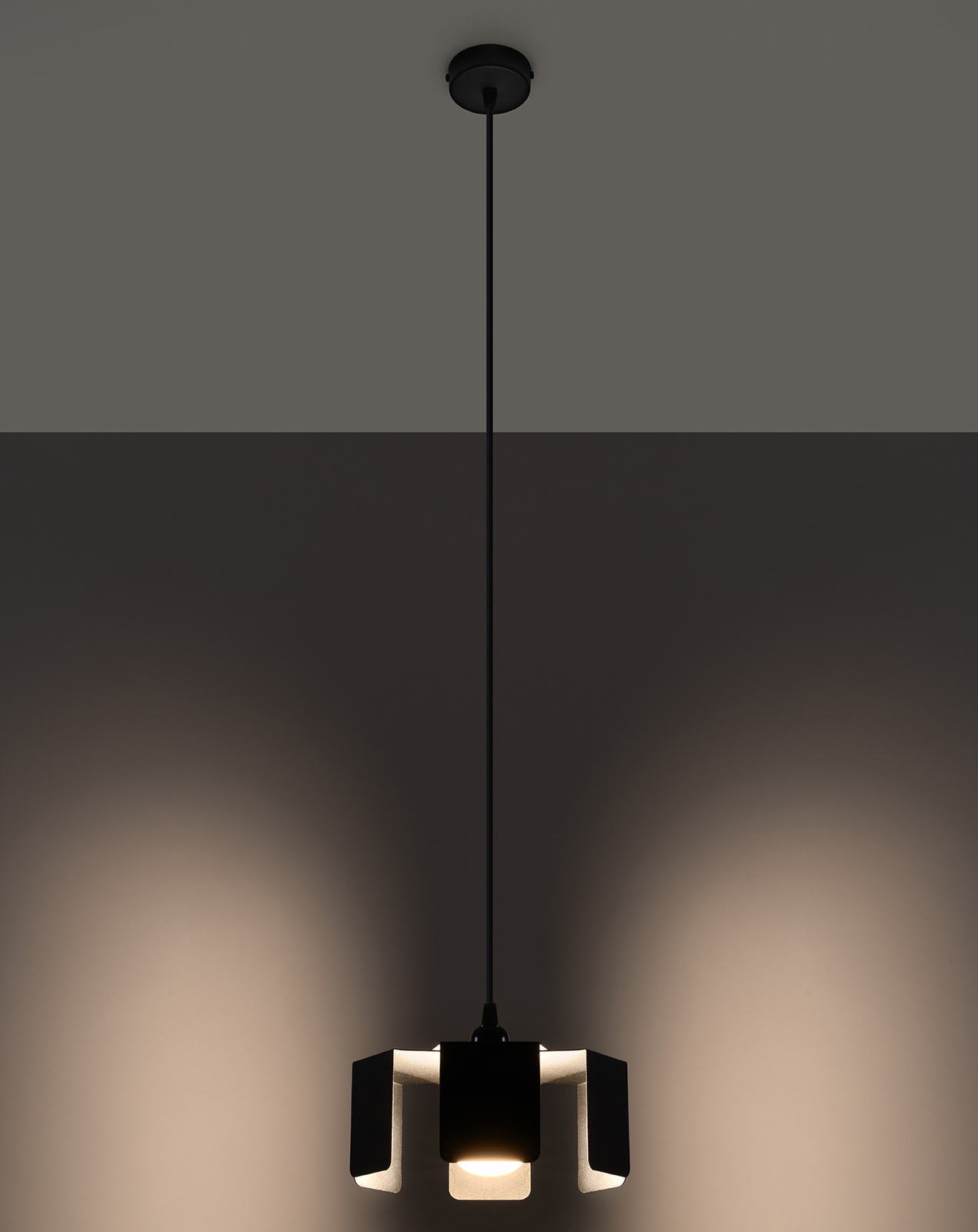 Hanging lamp TULIP black + 1x LED Bulb E27 3000K Warm 7.5W 620lm