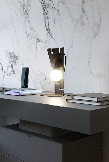 Desk lamp ARBY black + 1x LED Bulb E27 3000K Warm 7.5W 620lm