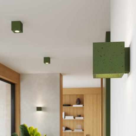 Wall lamp QUAD concrete olive green