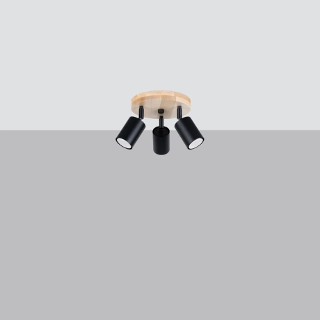 Ceiling lamp VERDO 3P black