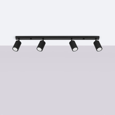 Ceiling lamp KARBON 4L black