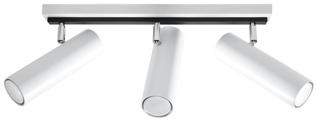 Ceiling lamp DIREZIONE 3 white + 3x LED Bulb GU-10 3000K Warm 7W 620lm