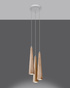 Hanging lamp SULA 3P natural wood + 3x LED Bulb GU-10 4000K Cool white 7W 630lm