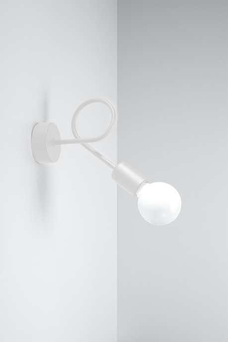 Wall lamp SUPEŁ white + 1x LED Bulb E27 4000K Cool White 7.5W 650lm