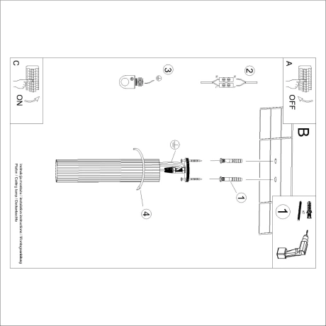 Ceiling lamp KARBON 40 white