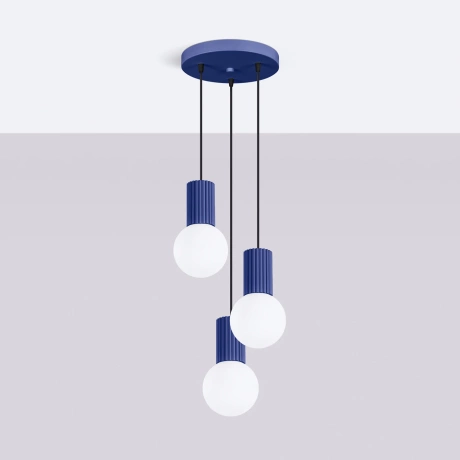 Pendant lamp HALO 3P ultramarine