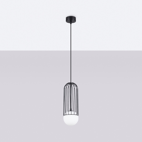 Hanging lamp BRINA 1 black + 1x LED Bulb G9 3000K Warm 4.5W 450lm