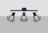 Ceiling lamp ARTEMIS 3 black + 3x LED Bulb E14 4000K Cool White 7.5W 680lm