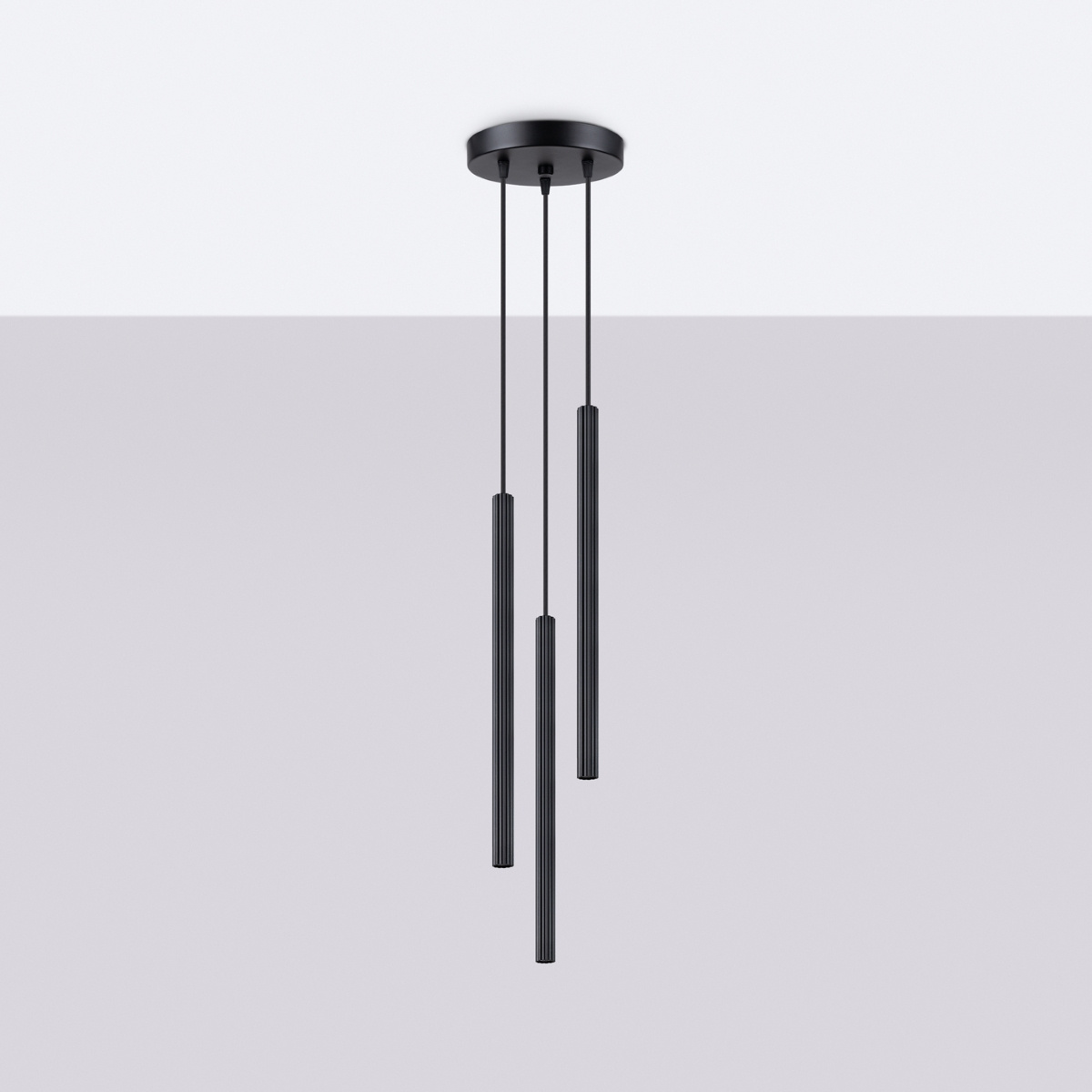 Hanging lamp ARCHE 3P black + 3x LED Bulb G9 3000K Warm White 4.5W 450lm