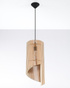 Hanging lamp ALEXIA natural wood + 1x LED Bulb E27 3000K Warm 7.5W 620lm