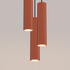 Pendant lamp KARBON 3P red ochre