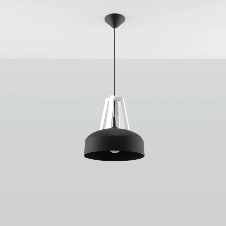 Pendant lamp CASCO black/white