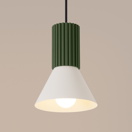 Pendant lamp ESTRIA 1 beige/olive green
