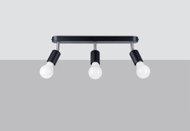 Ceiling lamp FORNES 3 black + 3x LED Bulb E27 3000K Warm 7.5W 620lm