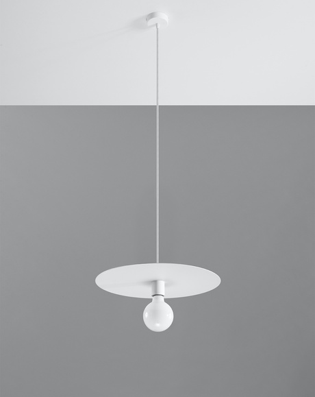 Hanging lamp FLAVIO white + 1x LED Bulb E27 4000K Cool White 7.5W 650lm