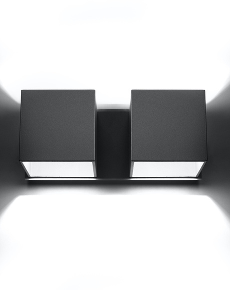 Wall lamp QUAD 2 grey + 2x LED Bulb G9 3000K Warm 4.5W 510lm