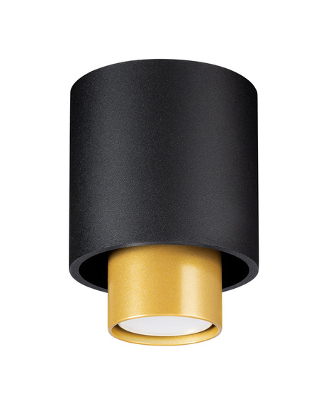 Ceiling lamp NESI in black + 1x LED bulb GU-10 3000K Warm 7W 510lm