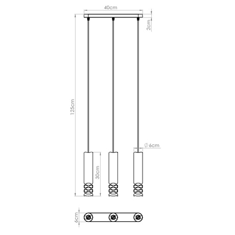 Pendant lamp LIRO 3L white