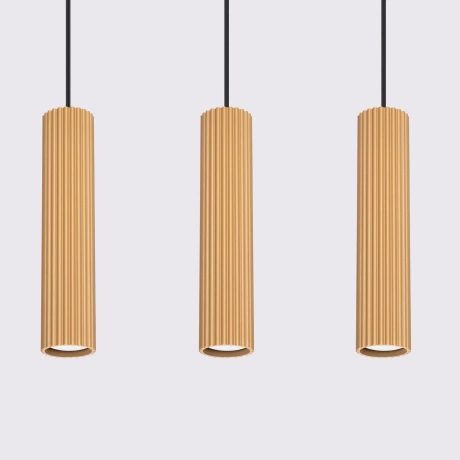 Pendant lamp KARBON 3L gold