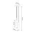 Hanging Lamp PABLO 3P in white + 3x LED Bulb GU-10 3000K Warm 7W 620lm