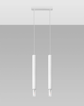 Ceiling lamp VIZIER 2 white + 2x LED Bulbs G9 4000K Cool White 4.5W 530lm