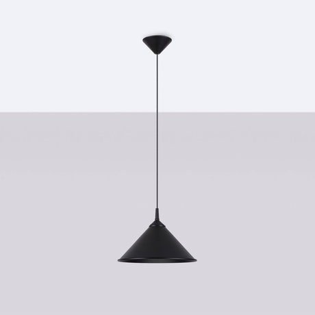 Pendant lamp ZUMA black + 1x LED Bulb E27 3000K Warm 7.5W 620lm