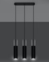 Hanging lamp BORGIO 3 black + 3x LED bulb GU-10 4000K Cool White 7W 630lm