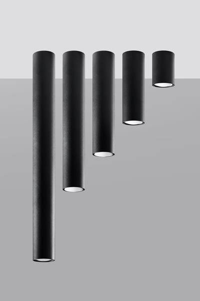 Ceiling lamp LAGOS 40 black + 1x LED GU-10 Bulb 3000K Warm 7W 620lm