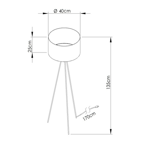 Floor lamp NEVIA marble