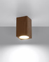 Ceiling lamp KEKE 10 oak + 1x LED Bulb GU-10 4000K Cool White 7W 630lm