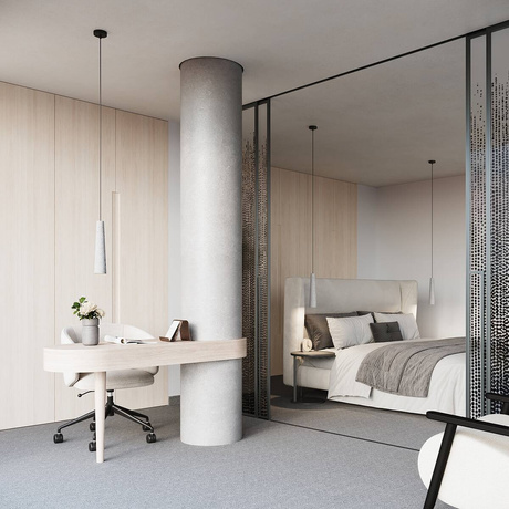 Pendant lamp ELECTRA concrete + 1x LED Bulb GU-10 3000K Warm 7W 510lm