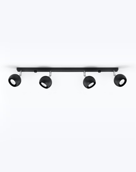 Ceiling lamp OCULARE 4L black + 4x LED Bulb GU-10 3000K Warm 7W 620lm