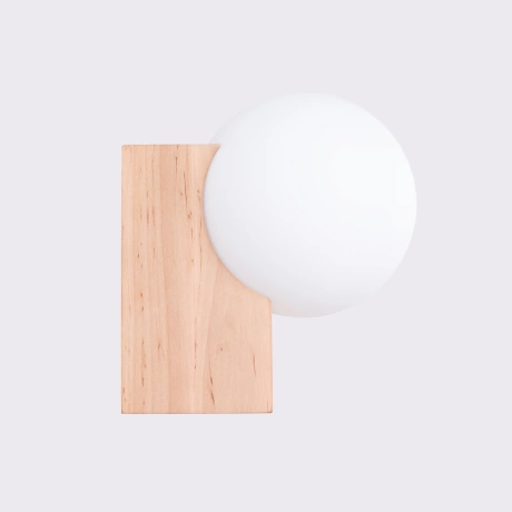Wall lamp BULBO natural wood