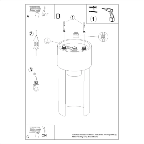 Ceiling lamp FLASH white