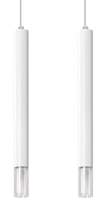 Pendant lamp VIZIER 2 white + 2x LED Bulb G9 3000K Warm White 4.5W 510lm