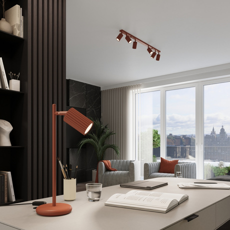 Table lamp KARBON red ochre