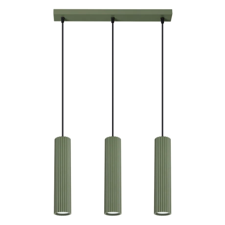 Pendant lamp KARBON 3L olive green