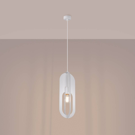 Hanging lamp NICUS 1 white + 1x LED Bulb E27 4000K Cool White 7.5W 690lm