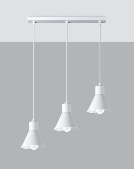 Ceiling lamp TALEJA 3 white [E27] + 3x LED Bulb E27 3000K Warm 7.5W 620lm