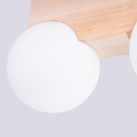 Ceiling lamp BULBO 2 natural wood
