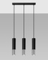 Hanging Lamp LOOPEZ 3L black/chrome + 3x LED GU-10 4000K Cool White 7W 630lm bulb