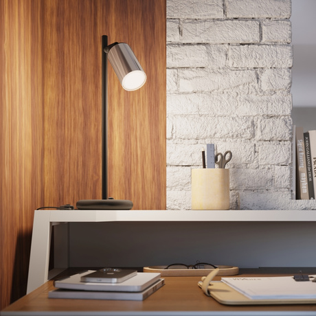 Ceiling lamp WINX 3 black/chrome + 3x LED Bulb GU-10 3000K Warm White 7W 510lm